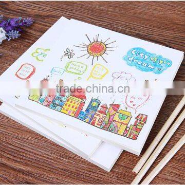 Blank Sketch Book Kids Children Drawing Pad Kraft Paper Notebook School Supplies 2016