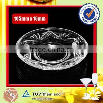 round105mm x 16mm embossed glass charger plates wholesale