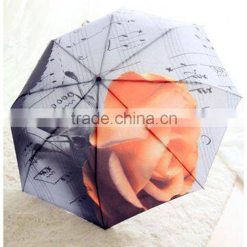 Black Handle Auto Open Digital Print Umbrella photo-3