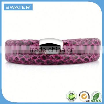 Latest Product In 2016 Wrap Stainless Steel And Leather Bracelet