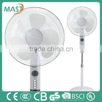 16 Inches high speed Stand Fan With New ABS Material ROHS Approval made in Zhongshan city