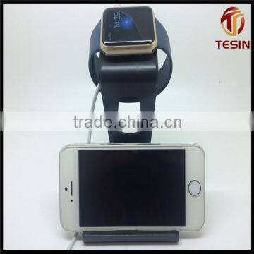 Wholesale price Aluminum Alloy dual charging stand bracket for Smart Watch&Phone