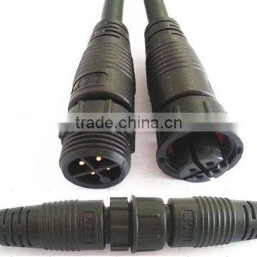 4 pole male female plug and socket waterproof screw connector