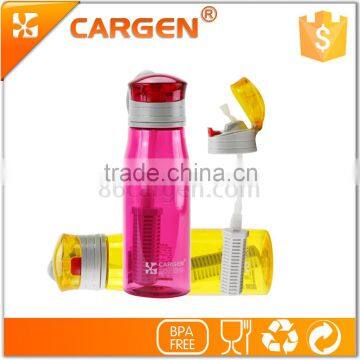 OEM logo 530ml plastic straw carbon alkaline water bottle