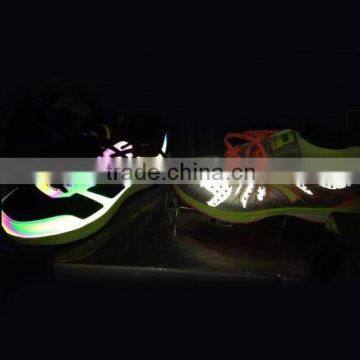 Custom reflective sport shoes with rainbow PU /TPU