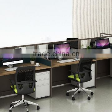 6 people office workstation with partition