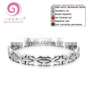 Magnetic titanium Bracelet Therapy Pain Germanium, Negative Ion, Far Infrared pure titanium bracelet