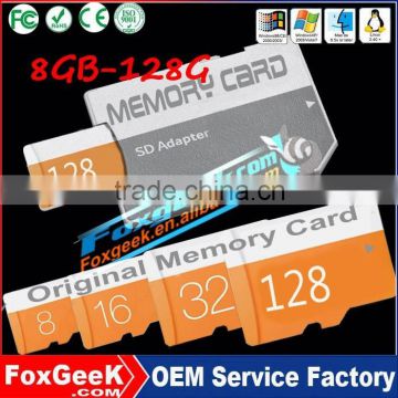 Original Brand Micro 128GB Class 10 Speed Sd Memory Card 8GB 16G 32G 64G 128G Mobile TF Card For HTC,Huawei,DVR Wholesale Price