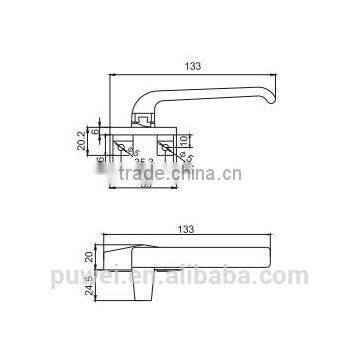 Aluminum Luxury Door Handles Main Door Handle Sliding Mirror Door Handles