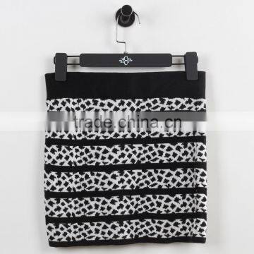 F5S43013 New Arrival Contrast Waistband Knit Skirt Women Stripe Mini Skirt photo-6