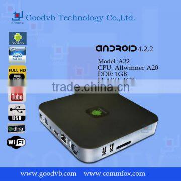 Android 4.2 tv box VGA,WIFI,DLNA,ROUTE,Full 1080P andrioid tv box Multimedia player
