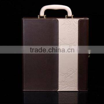 Luxury pu Leather Case With Handle, Leather Gift Box, Leather Wine Box photo-3