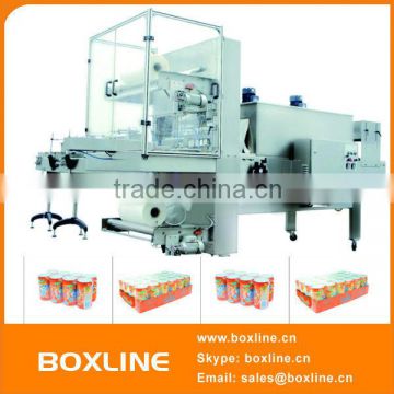 Automatic bottle wrapping shrink sleeve tunnel