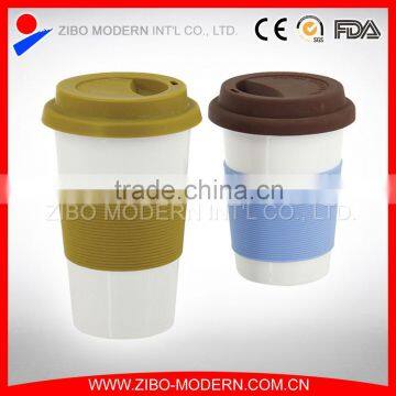 hot drink sleeve portable useful silicon lid coffe cup