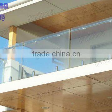 Frosted glass balcony balustrade outdoor railing design(PR-B105)