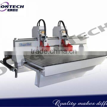 cnc router multi heads, multi spindle engraving machine 1925D, cnc router 1925 double heads DT1925D