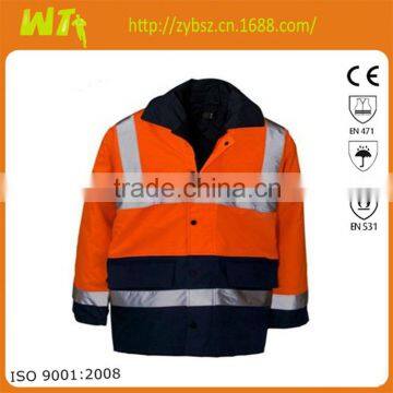 100% polyester hot sale winter waterproof warmer reflective working jacket parka