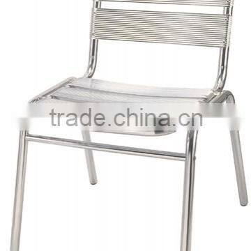 Stackable aluminium bistro chair