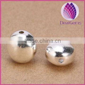 Smooth flat round silver 925 spacer beads