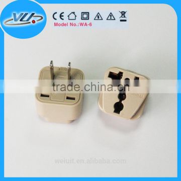 CE RoSH FCC approved Grounding Technical Travel Adaptor