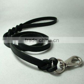 Stylish Strong Flat Genuine Leather Dog Chain Leashes