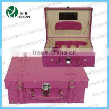 HX-PP1580,leather fashionable luggage,patent leather luggage