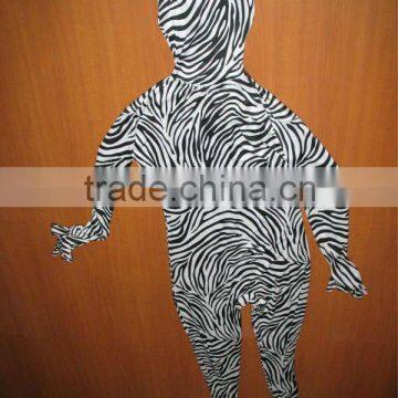 zebra lycra full body suit