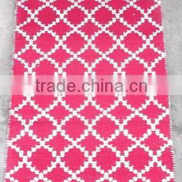 Modern design flat weave cotton rugs