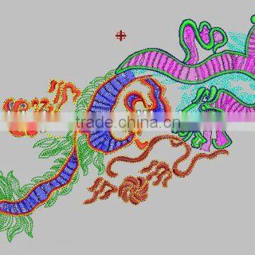 embroidery design dragon badge emblem