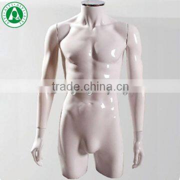 dress form white glossy PP male adult mannequin