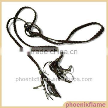 wholesale leather belt rope with tassel