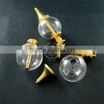 20mm glass ball in screwed seal raw brass vial pendant DIY glass dome bottle charm supplies 1800110