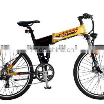 26" foldable mountain electric bicycle built-in Lithium battery outdoor sports