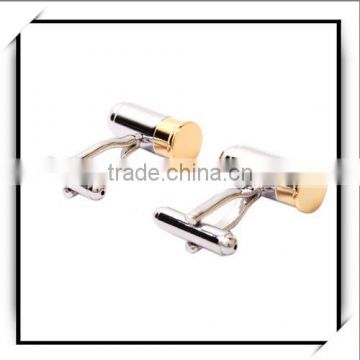 Unique Novelty Bullet Two Tone Gold Silver Cufflinks