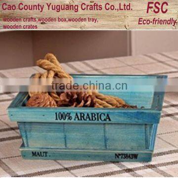 wooden food and flower crate with painting hot saling