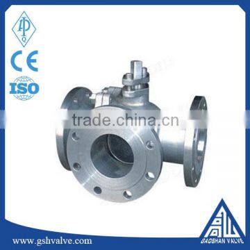 High Pressure Flange Type 3 Way Ball Valve With Handwheel
