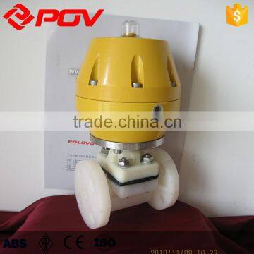 PVDF material pneumatic diaphragm steam control valve by flaned connection