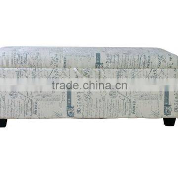 High quality fabric ottoman with storage wholesale fabric storage stool