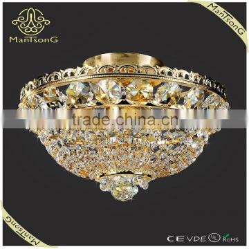 2015 trade assurance suppliers hot sale classic luxury crystal golden 6 lights E14 ceiling lamp