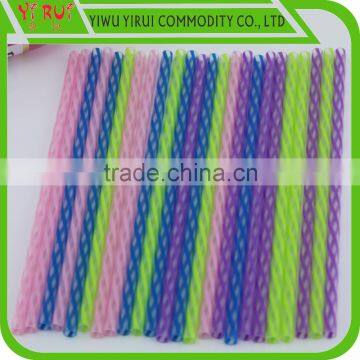 plastic pp transparent stripes drinking straws