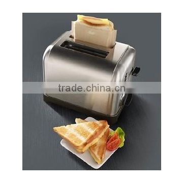 As Seen On TV PTFE and fiberglass Reusable Non-stick toaster bag pocket Bread Bag Fit For Janpanese Market