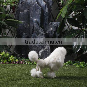 Faux Fur Artificial Puppy Dog Poodle Figurine photo-5