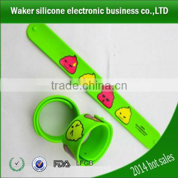 Silicone slap wristband