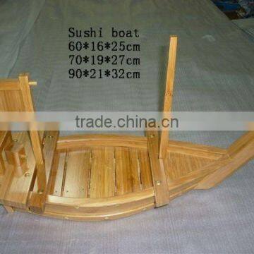 Wooden Bamboo Sushi Boat