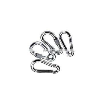 Snap hook, steel or stainless steel-with or without screw, with or without eye