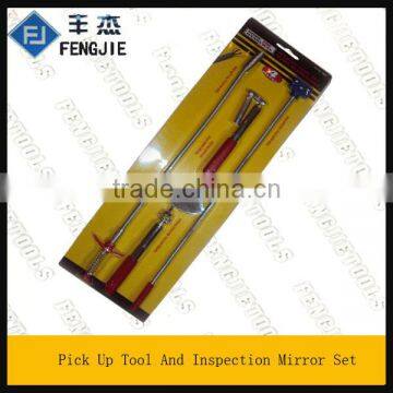 4pc Extendable Pick Up Tool And Inspection Mirror Set