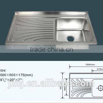 Export Iraq Hot Style JZ-825 100x50 Stainless Steel Sink