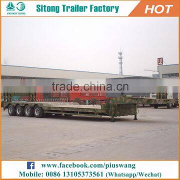 Heavy Loading Capacity Lowbed Semi Trailer For Construction Machinery Gooseneck Low Bed Trailers