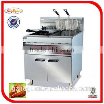 Stainless Steel Gas Deep Fryer With Temperature Controller Device in Guangzhou(GF-72A) photo-5