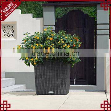 China Supplier Cheap Price Various Color Plastic Rattan Flower Pot